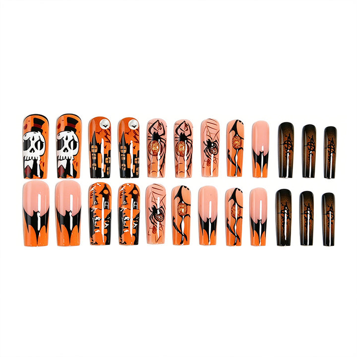 Artificial nail set with Halloween motifs and creative glitter Kalsten