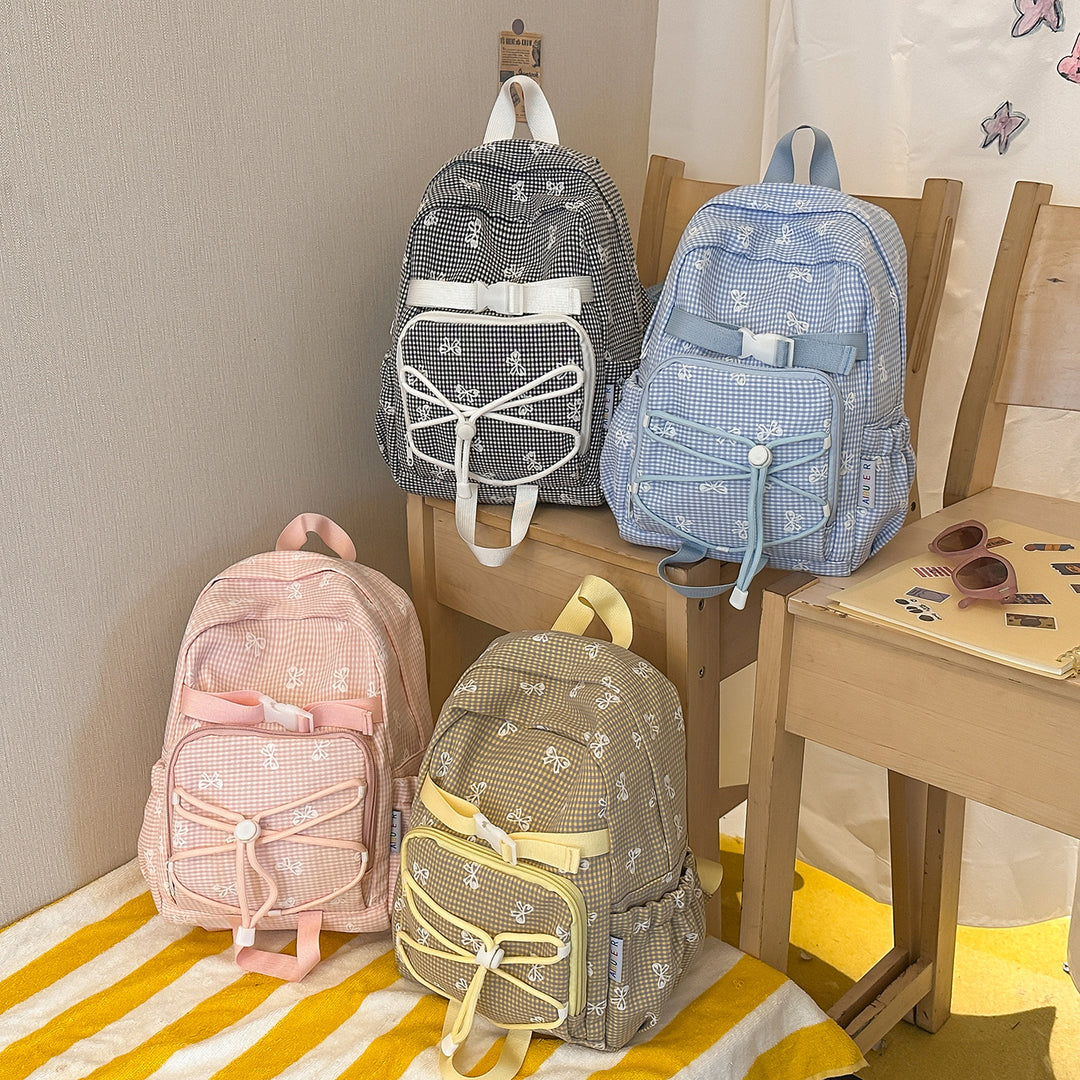 Charming Bow-Embellished Casual Backpack Kalsten