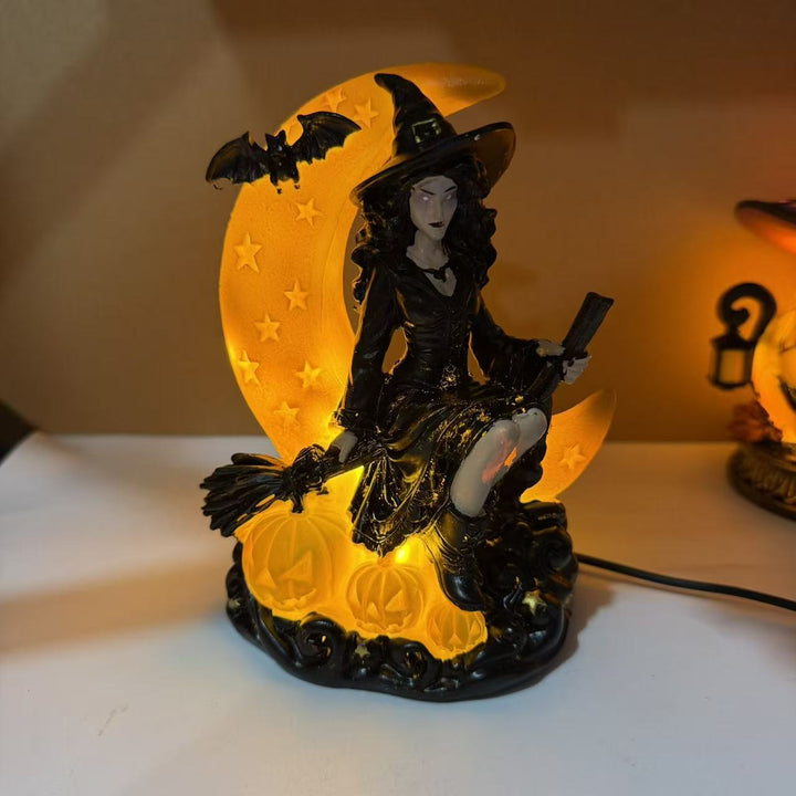 Halloween-Themed Witch Hat Table Lamp Kalsten