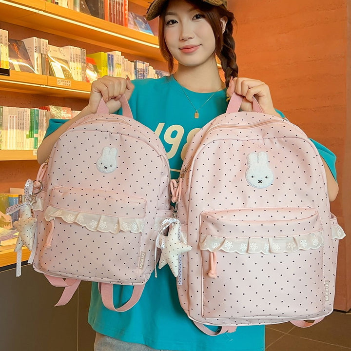 Playful Bunny-Ear Printed Backpack Kalsten