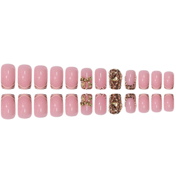 Artistic Rhinestone-Embedded Press-On Nails Kalsten