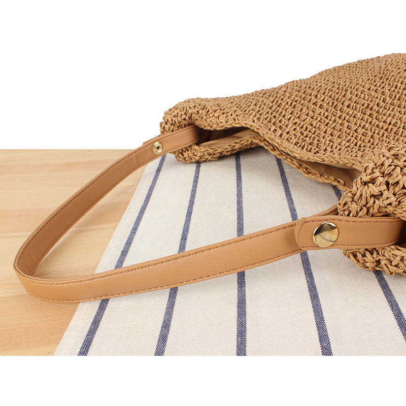 Handbag Made from Hand-Knotted Natural Material with Extra Large Storage Kalsten