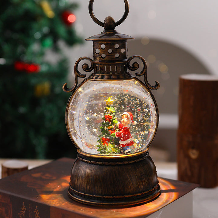 Nostalgic Christmas lantern with snow globe Kalsten