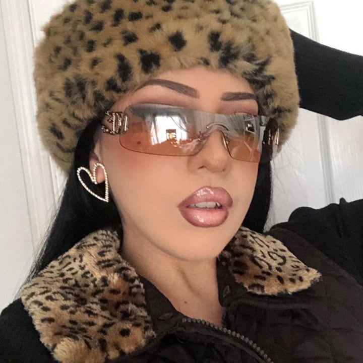 Women's futuristic Shield sunglasses with unique Kalsten frame
