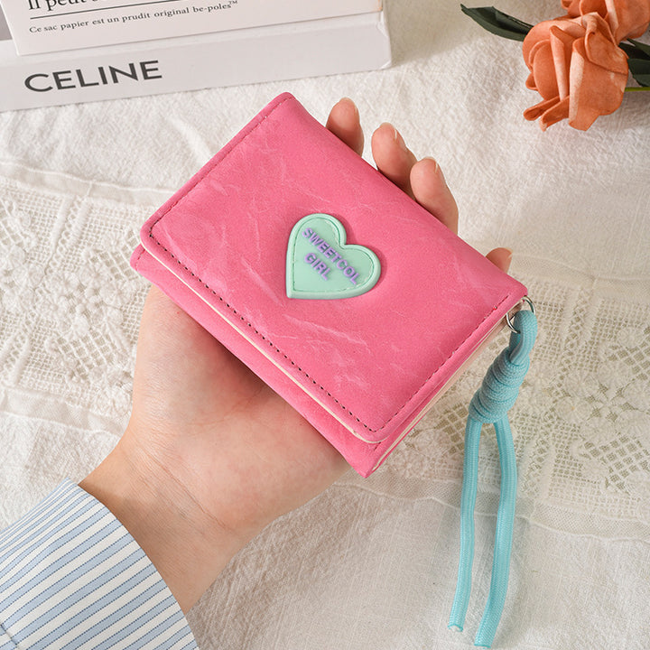 Cute Heart-Embellished Wallet Kalsten