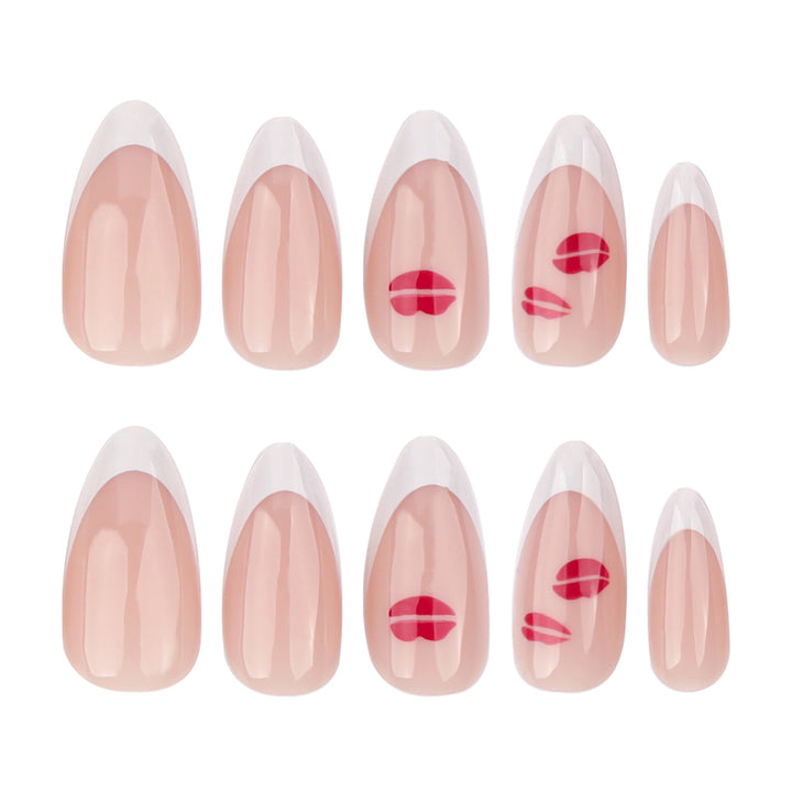 Artistic Nail Extensions with Glamorous Lip Design Kalsten