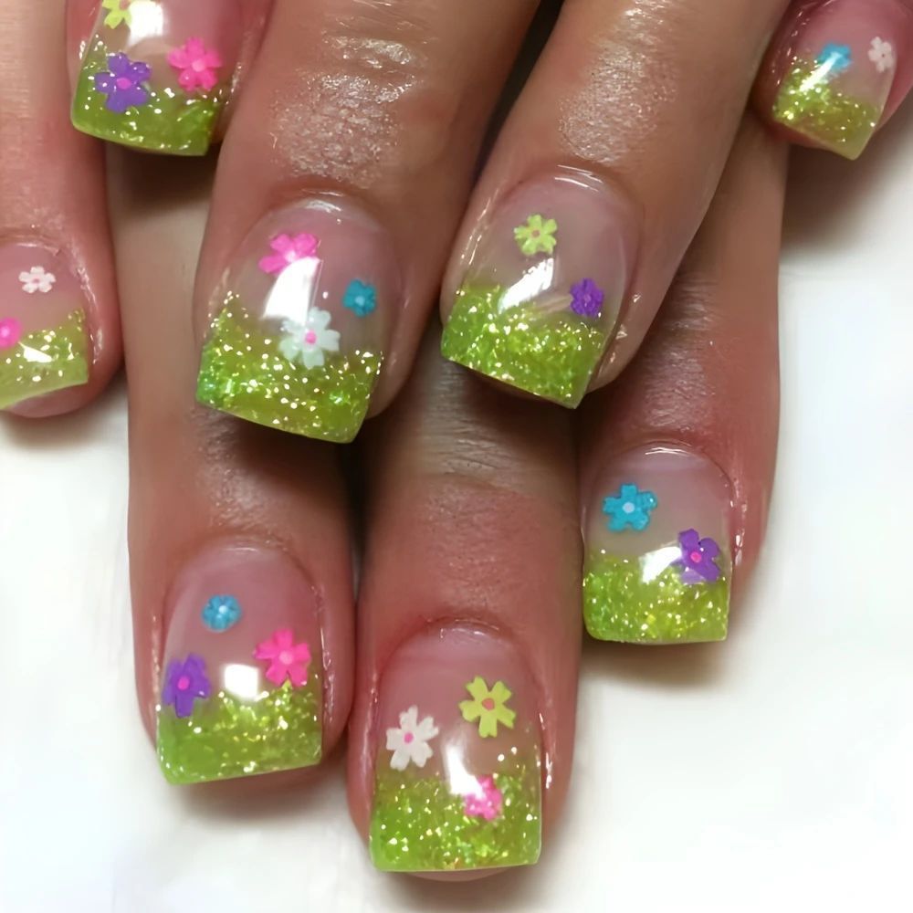 Decorative French Tip Nail Art Enhancements Kalsten