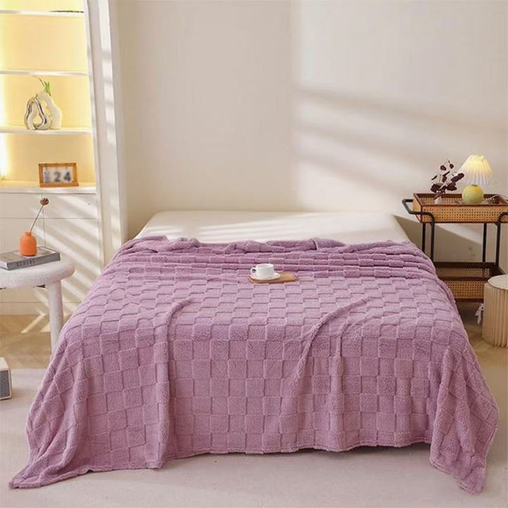 Women Plush Bedspread with Textured Design Kalsten