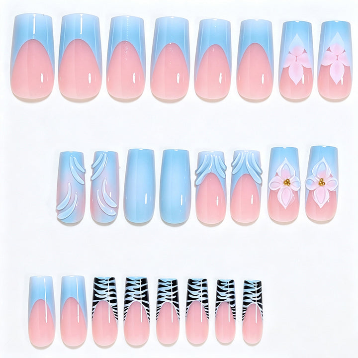 Decorative Long Press-On Nail Art Kalsten