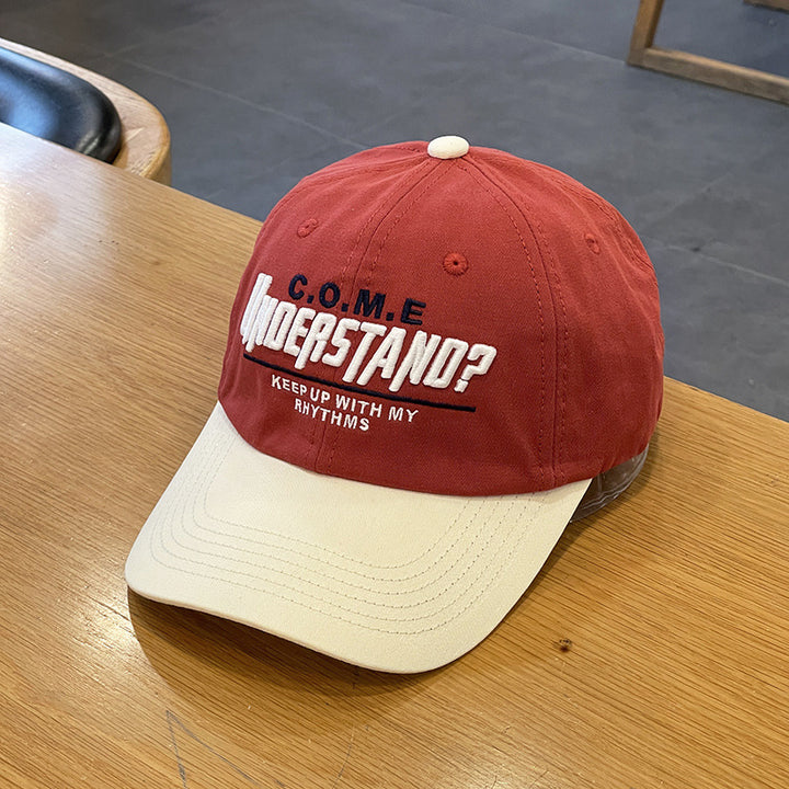 Unisex Casual Textured Cap with Playful Embroidery Kalsten