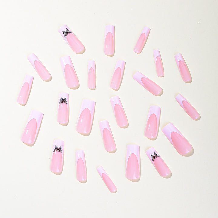 Elegant Butterfly Accent Nail Art Extensions Kalsten