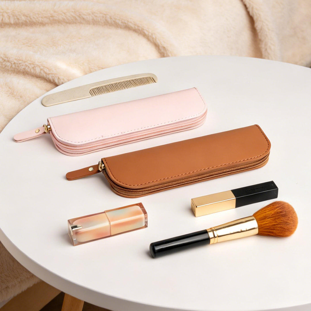 Zippered Leather Pencil Case Kalsten