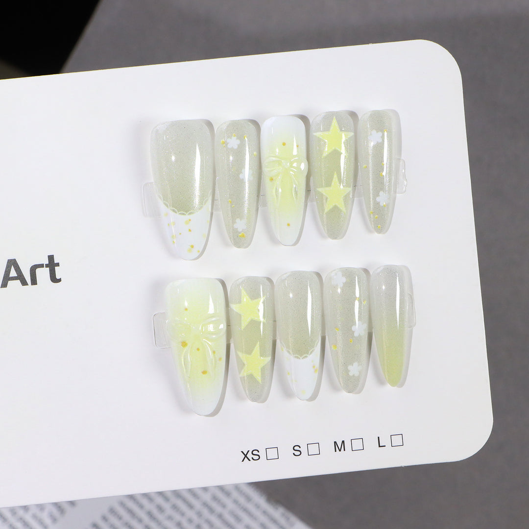 Starry Themed Press-On Nail Art Set Kalsten