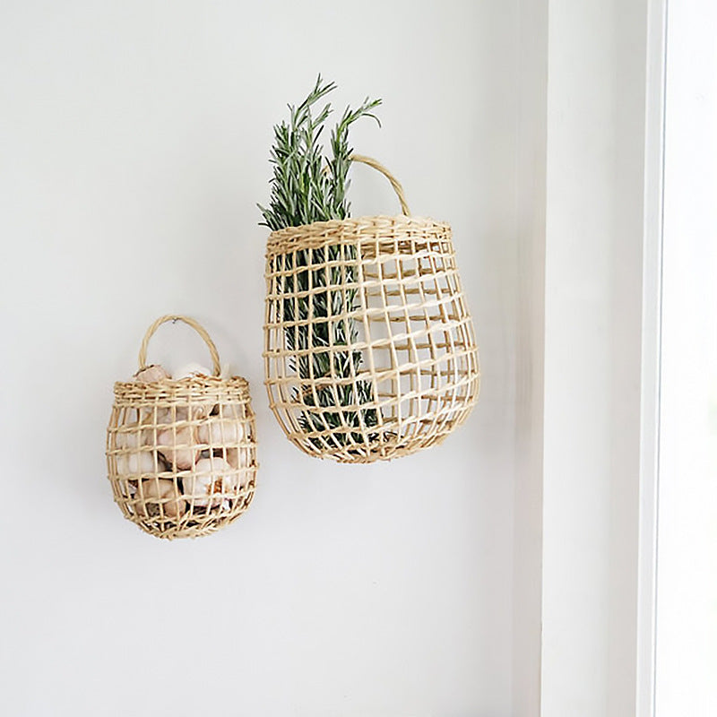 Handmade storage basket made of natural material Kalsten