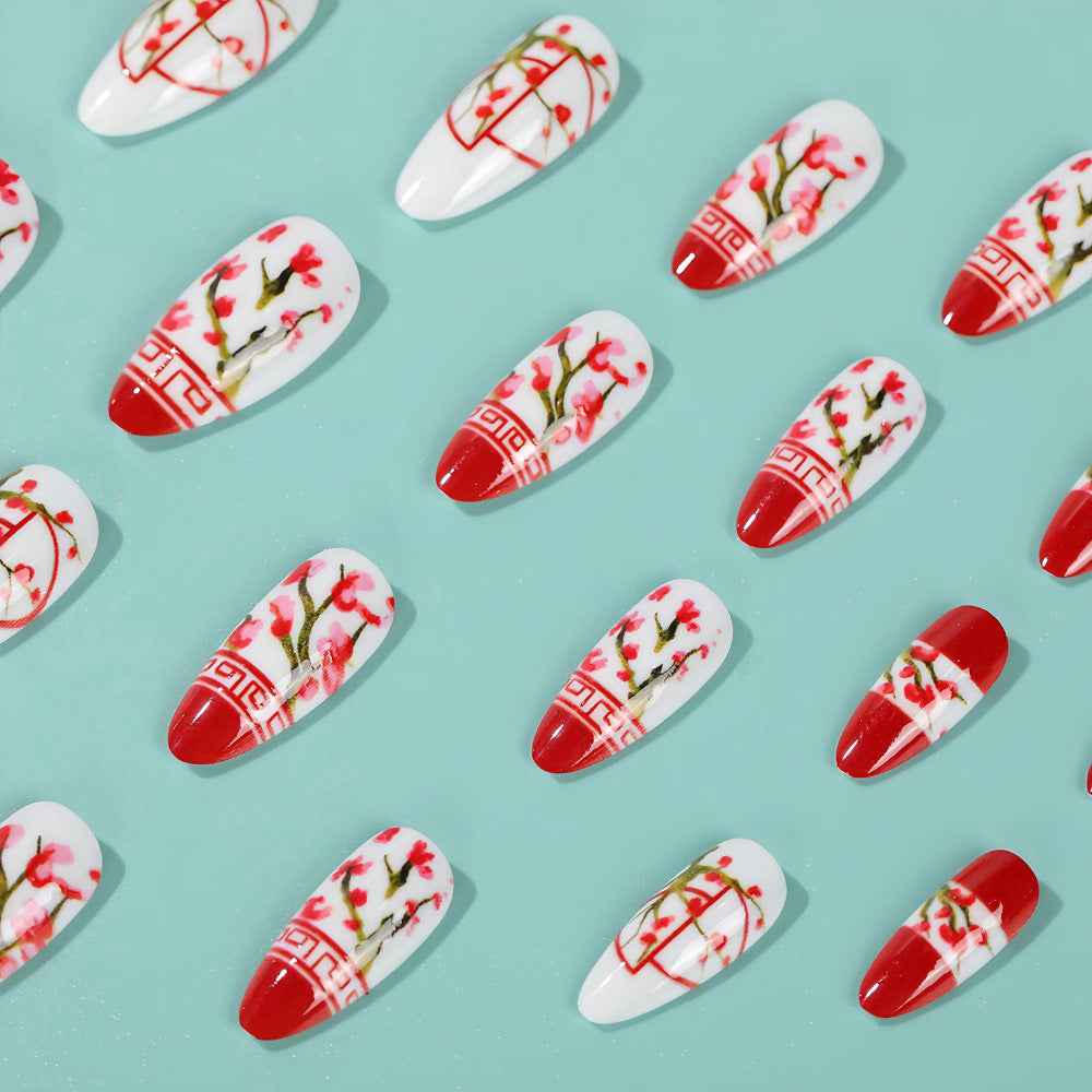 Artificial nails with floral accents Kalsten