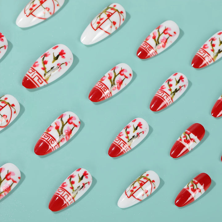 Artificial nails with floral accents Kalsten