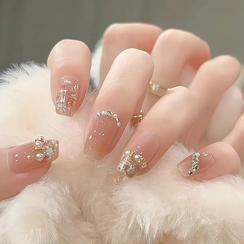 Decorative Bejeweled Press-On Nail Set