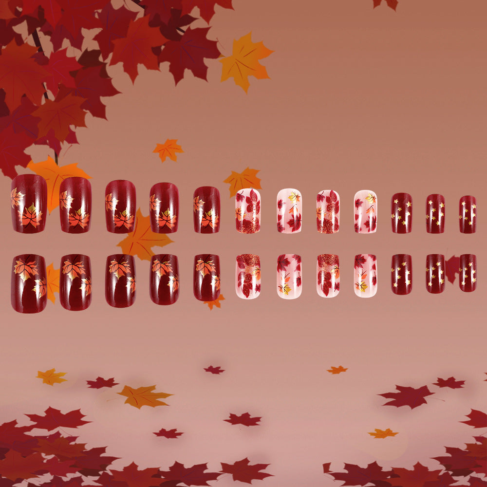 Autumn-Themed Press-On Nails Kalsten
