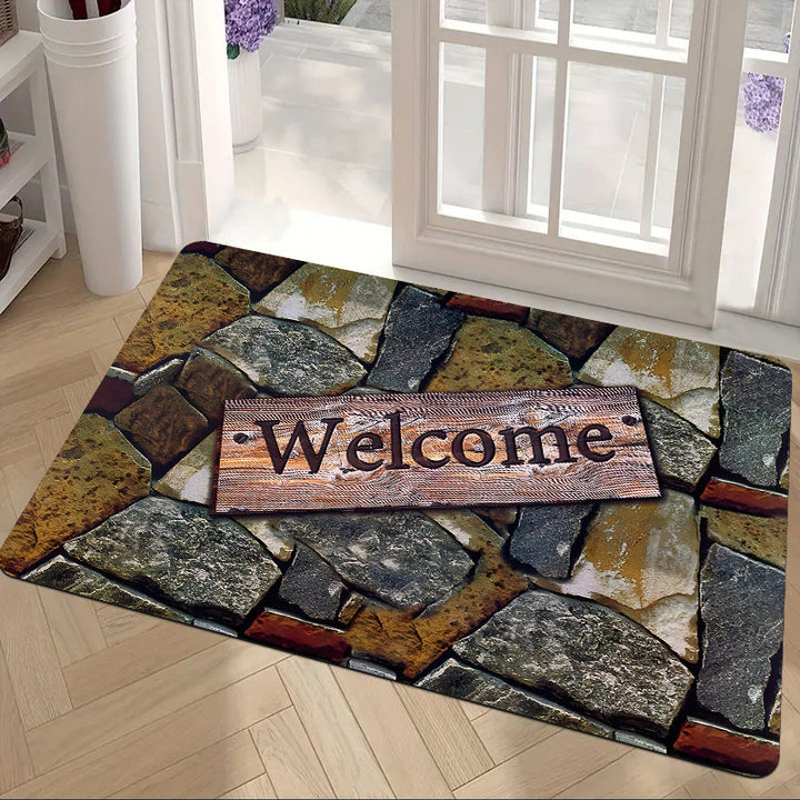 Rustic Welcome Mat Kalsten