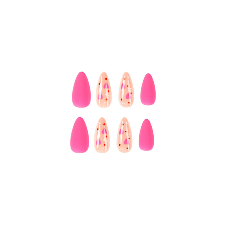 Artificial nail art with heart design Kalsten