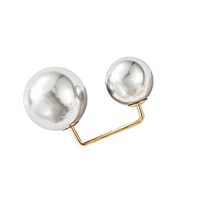 Modern Geometric Double Ball Brooch Kalsten