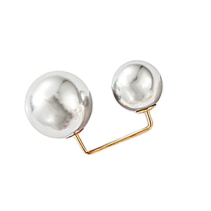 Modern Geometric Double Ball Brooch Kalsten
