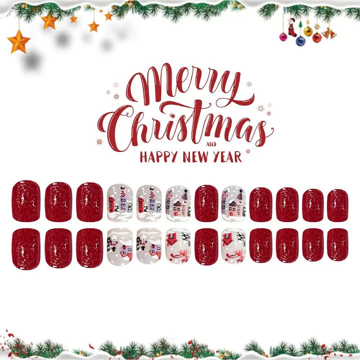 Art nail set with winter motif designs Kalsten
