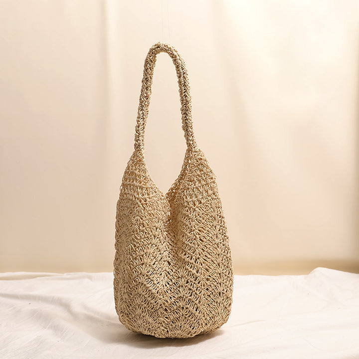 Hand-crocheted tote with deep slit Kalsten