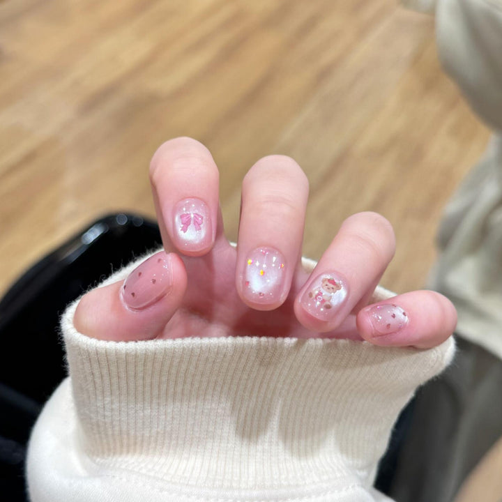 Artificial Nail Art Tips with Romantic Designs Kalsten