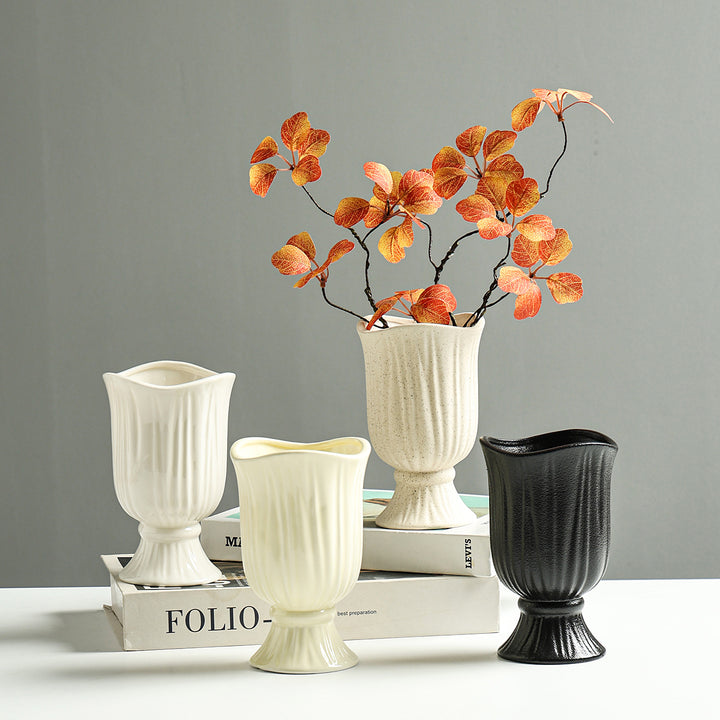Elegant Woven Ceramic Flower Vase