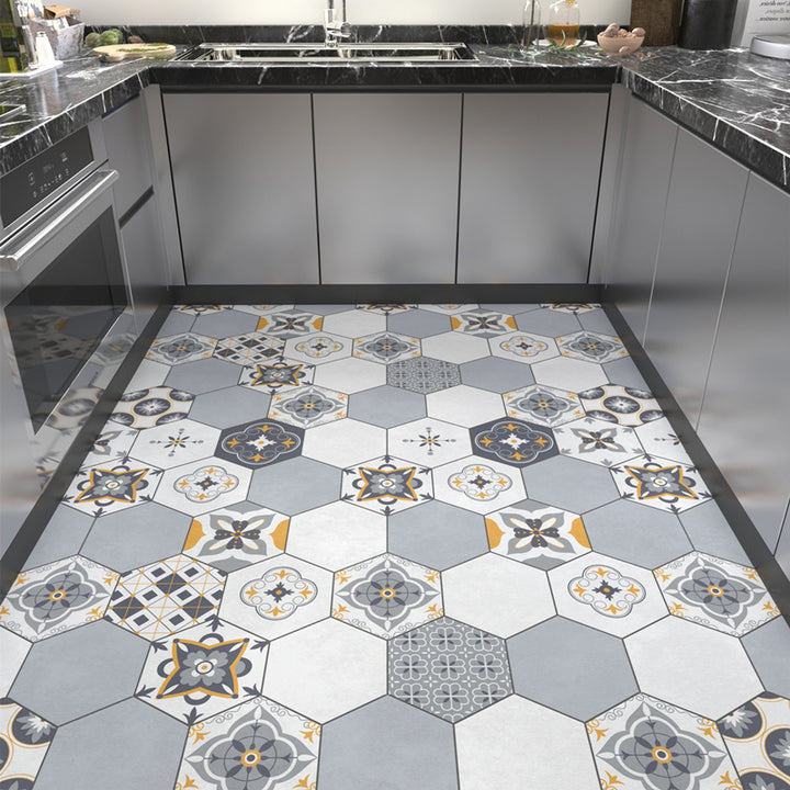 Geometric Honeycomb Pattern Area Rug