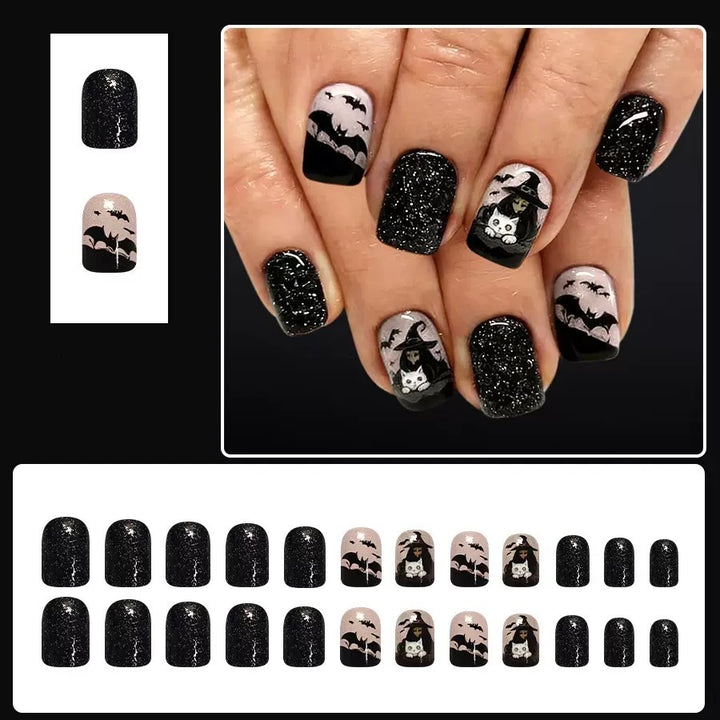 Acrylic nail set with creepy Halloween motif Kalsten