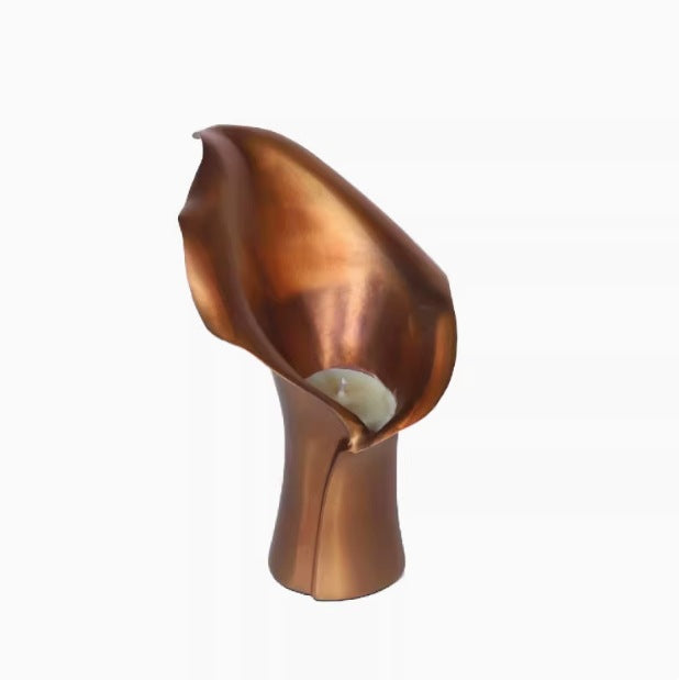 Artistic Copper Candle Holder