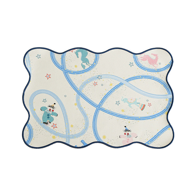 playful kids' placemat made of non-slip washable silicone with animal designs Kalsten