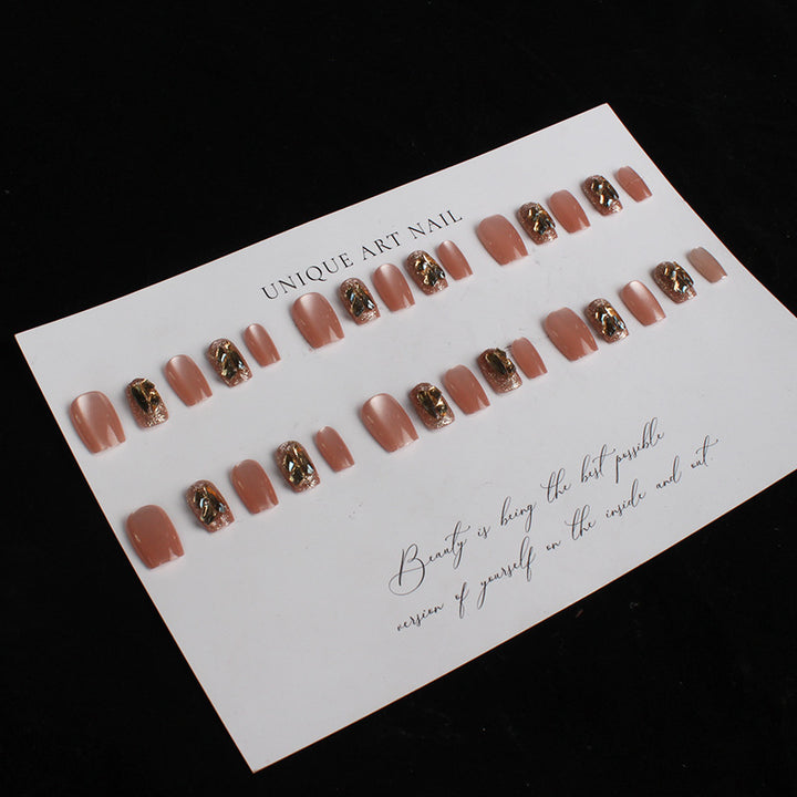Premium Crystal-Embellished Press-On Nail Set Kalsten