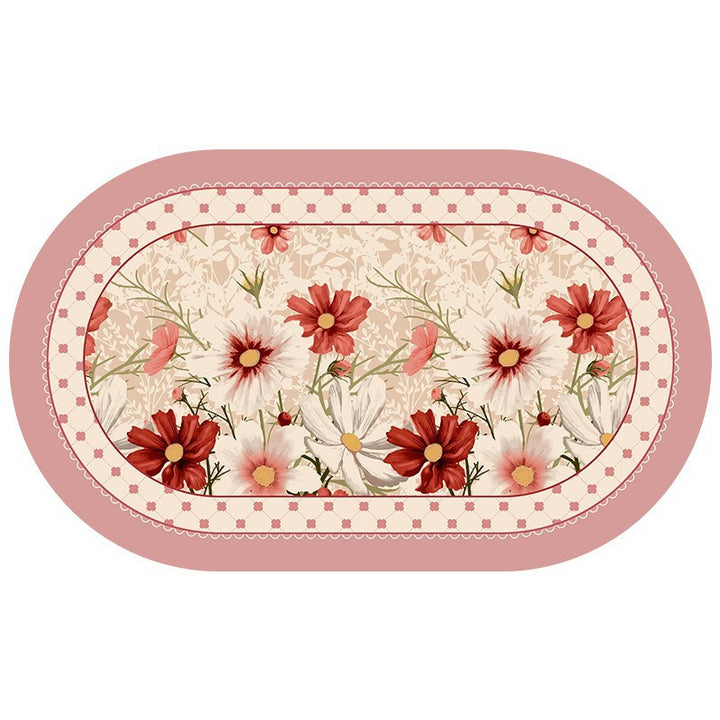 Floral Pattern Decorative Area Mat