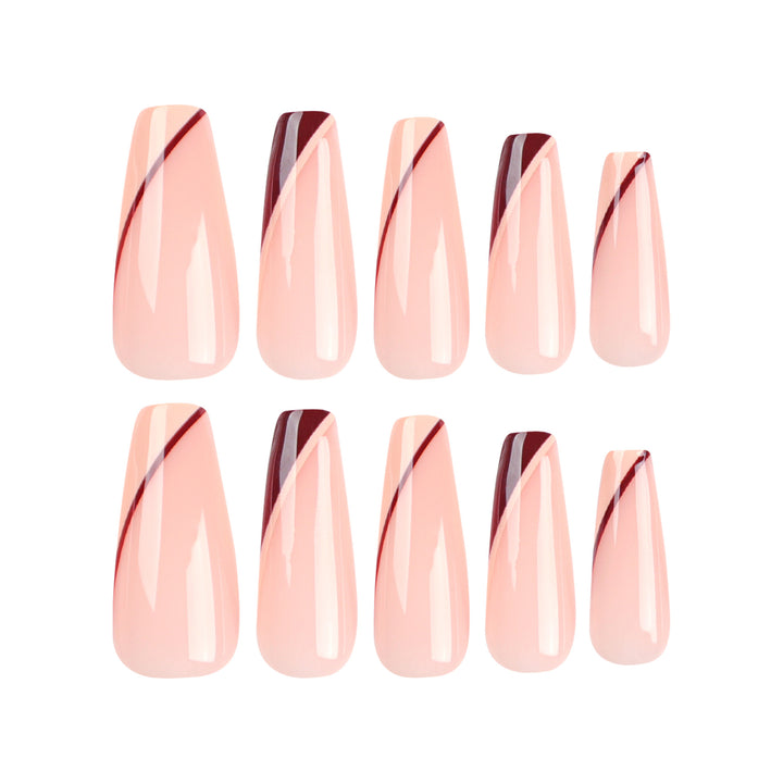 Artful stiletto nails with elegant gradient and geometric accents Kalsten