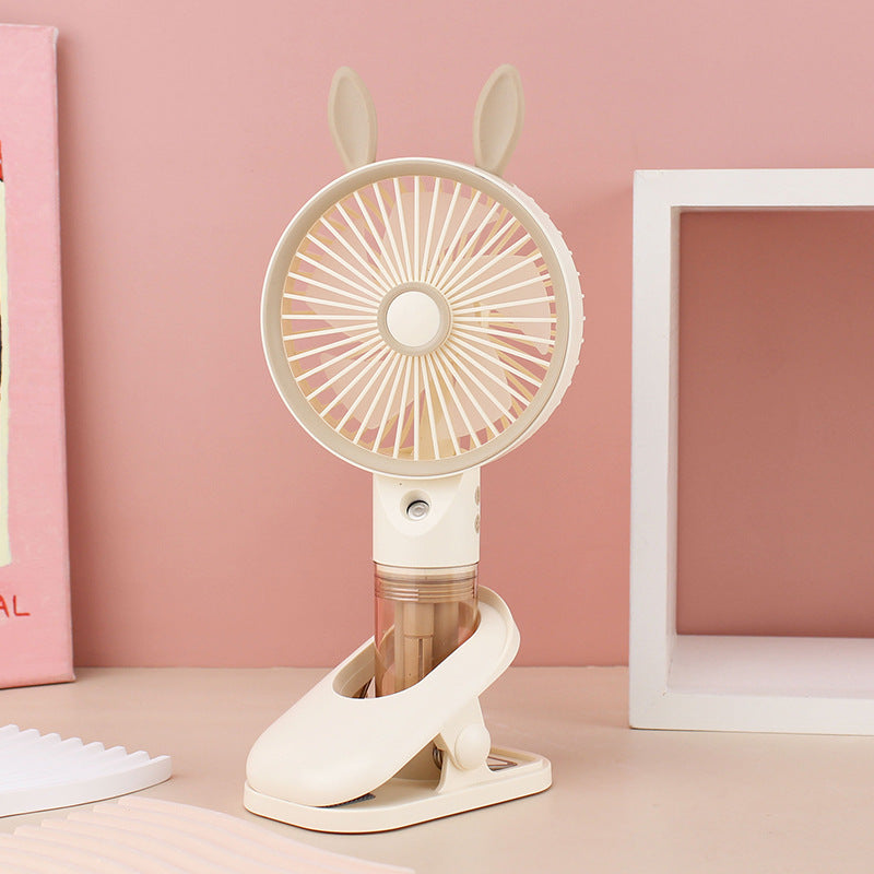 Cooling compact rechargeable clip-on misting handheld fan with detachable water reservoir and adjustable tilt Kalsten