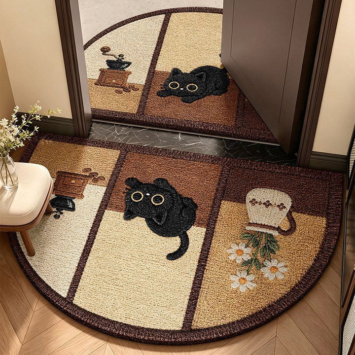 Cat-Themed Round Area Rug