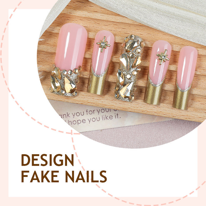 Fake nail set with glitter accents and elegant decorations Kalsten