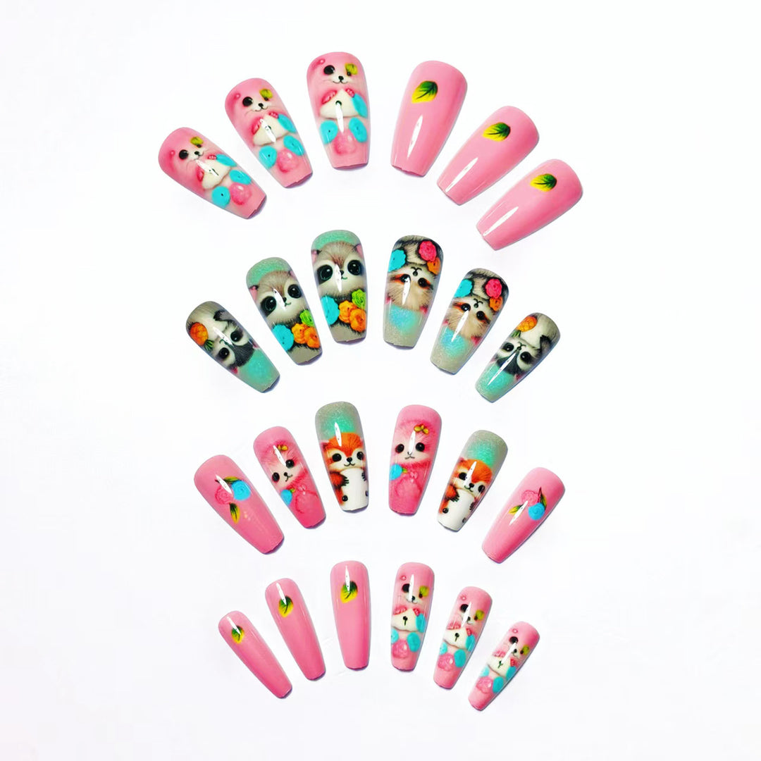 Playful 3D Animal Nail Art Kalsten
