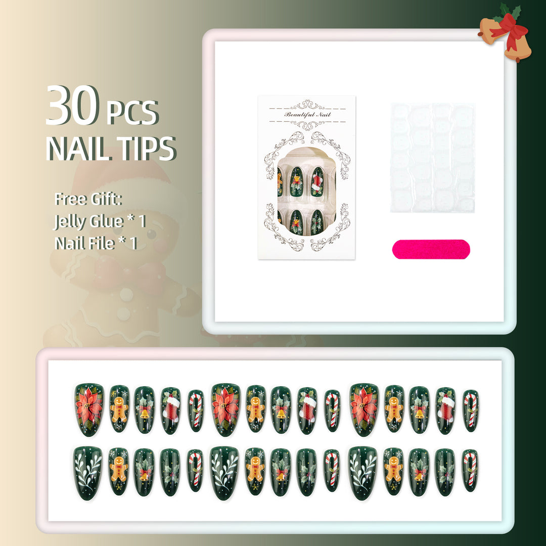 Holiday-Themed Press-On Nail Set