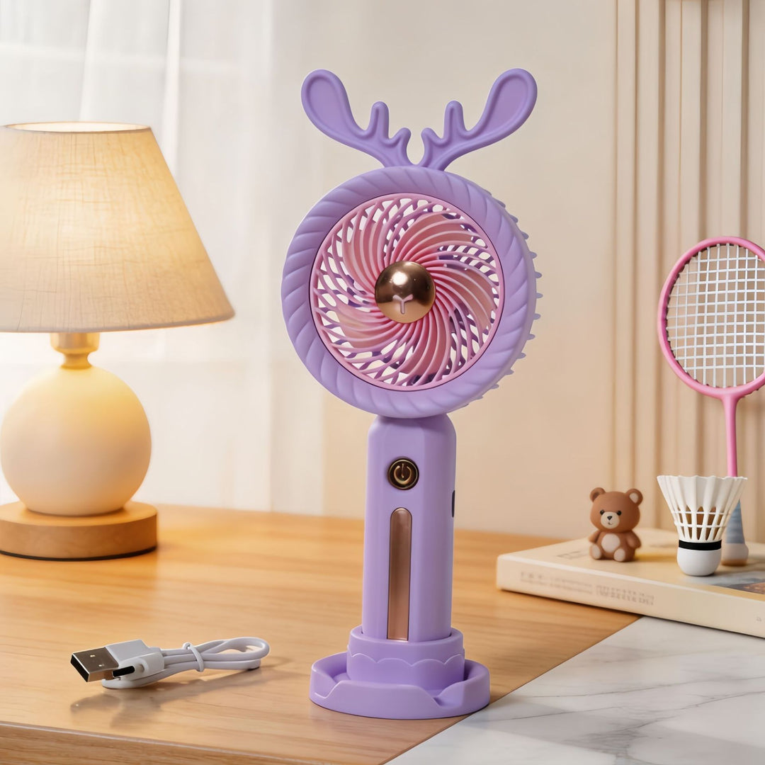 Ladies portable handheld fan with innovative antler design Kalsten