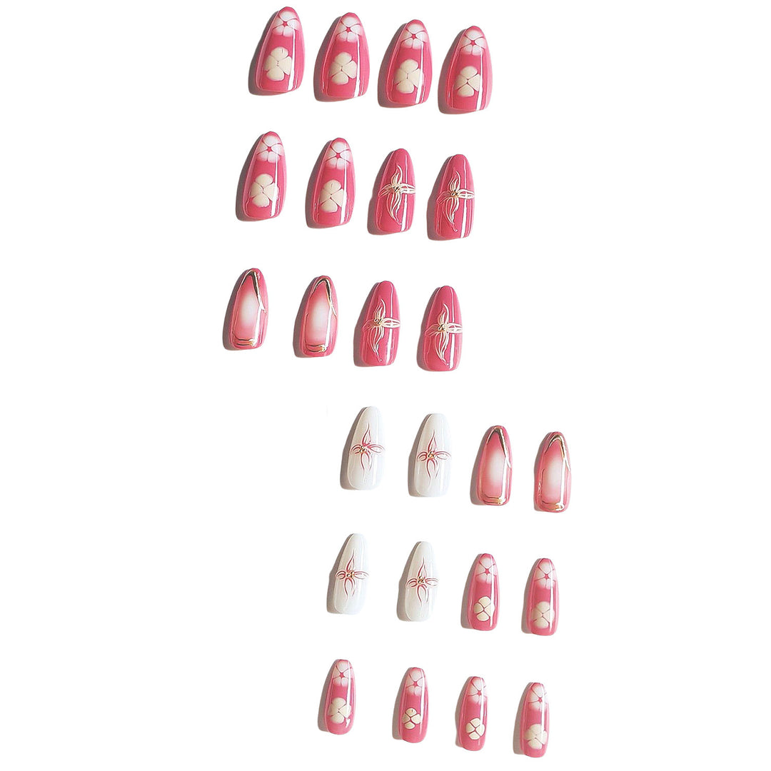 Artistic Floral Press-On Nail Design Kalsten