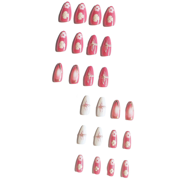 Artistic Floral Press-On Nail Design Kalsten