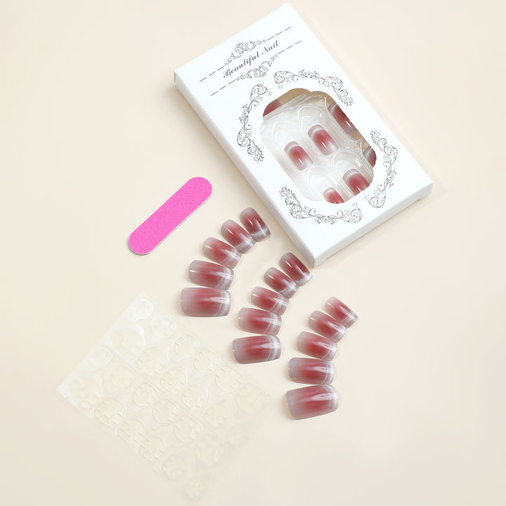 Elegant Press-On Nail Kit with Gradient Design Kalsten