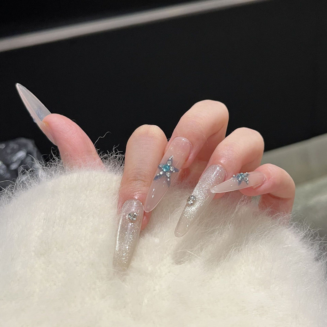 Star-Accent Press-On Nail Art Set Kalsten