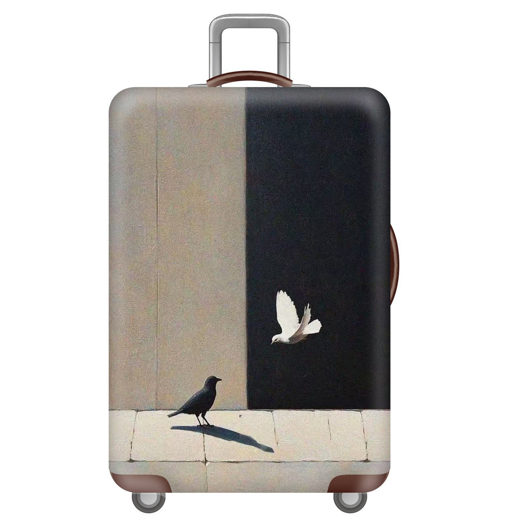 Unisex nano elastic suitcase cover with starry sky city motif, stretch protective cover for trolley luggage Kalsten