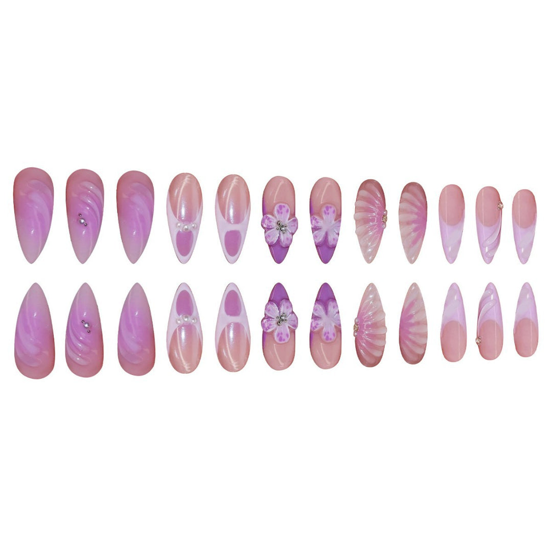 3D Decorative Floral Press-On Nail Extensions Kalsten