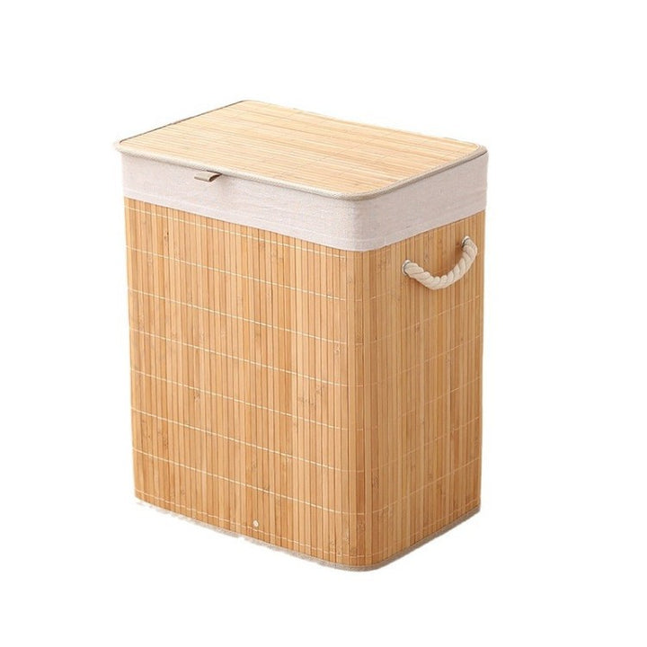 Premium laundry basket with dividers and handcrafted bamboo frame Kalsten